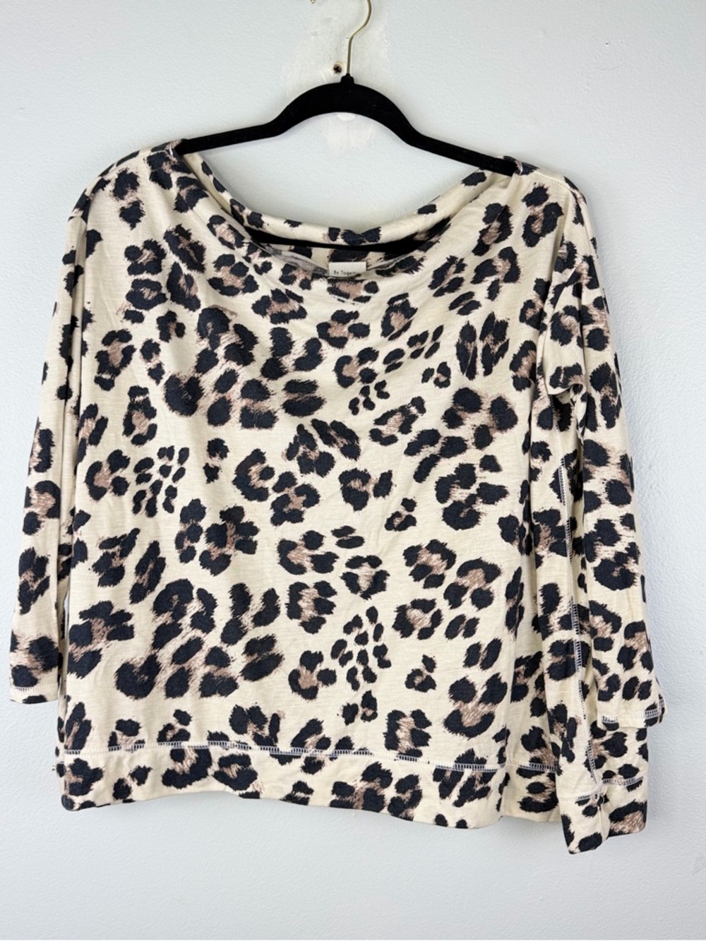 By Together Leopard Print Modal Knit‎ Top Small 3/4 Sleeve - Picture 6 of 6